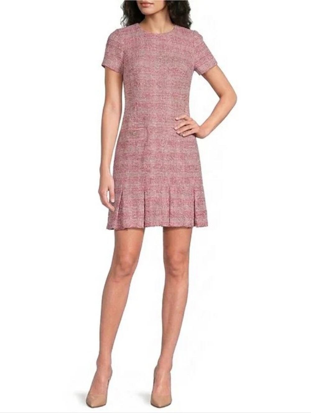 Karl Lagerfeld Black And White Tweed Dress